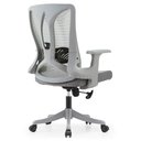 Ver imagem 4 de Cadeira Escritório Nr-17 Giratória Diretor Blm768d Blume Tela Mesh Cinza Base Rodizio Nylon