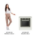 Ver imagem 3 de Balcão para Forno de Embutir 80 X 60 Cm com Tampo Branco Agata, Glamy, Stella Madesa Branco