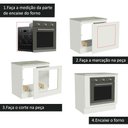 Ver imagem 7 de Balcão para Forno de Embutir 80 X 60 Cm com Tampo Branco Agata, Glamy, Stella Madesa Branco
