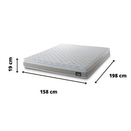 Colchão Queen Hellen Colchoes de Espuma D33 Hellen Premium One Face 1,58x1,98x0,19 - 4