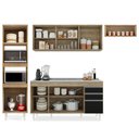 Ver imagem 5 de Armário de Cozinha Modulada 4 Peças CP12 com Pia Inox Castanho/Preto - Lumil Lumil Móveis