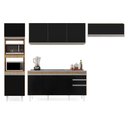 Ver imagem 6 de Armário de Cozinha Modulada 4 Peças CP12 com Pia Inox Castanho/Preto - Lumil Lumil Móveis