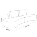 Ver imagem 4 de Sofá 4 Lugares Orgânico Sala de Estar Living 270cm Louise D06 Veludo Bege - Lyam Decor