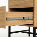 Ver imagem 2 de Mesa de Cabeceira Square 2 Gavetas 60 Cm X 43 Cm X 40 Cm Tauari - Preto
