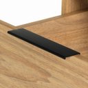 Ver imagem 4 de Mesa de Cabeceira Square 2 Gavetas 60 Cm X 43 Cm X 40 Cm Tauari - Preto