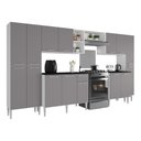 Ver imagem 2 de Armário Cozinha Modulada Completa 329,5cm Pequim Top Multimóveis Mp3754 Branco/lacca Fumê