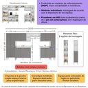 Ver imagem 3 de Armário Cozinha Modulada Completa 329,5cm Pequim Top Multimóveis Mp3754 Branco/lacca Fumê