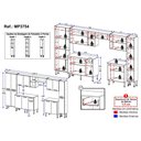Ver imagem 4 de Armário Cozinha Modulada Completa 329,5cm Pequim Top Multimóveis Mp3754 Branco/lacca Fumê