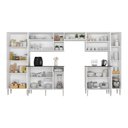 Ver imagem 5 de Armário Cozinha Modulada Completa 329,5cm Pequim Top Multimóveis Mp3754 Branco/lacca Fumê