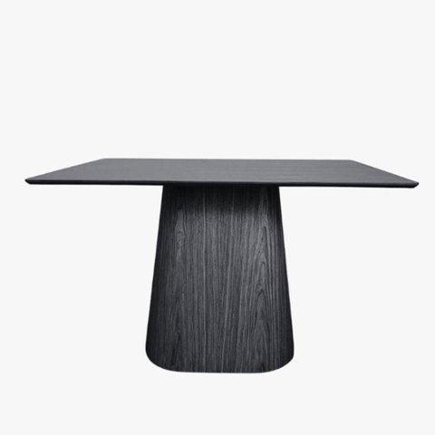 Mesa de Jantar Cone Retangular 160x90 Cm Tampo Ébano Base Ébano Cor Preto