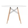 KIT - Mesa redonda Eames 120 cm branco + 6 cadeiras Eiffel DSW Azul petróleo - 3