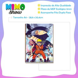 Placa Mdf A4 Personagem Mangá Decorativa para Ambientes An2 - 4