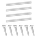 Ver imagem 1 de Kit 4 Puxadores com 6 Pés Palito Retrô para Balcão Cozinha 150cm Veneza Multimóveis Mp2312