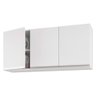 Armário de Parede Área de Serviço e Lavanderia 120cm com 03 Portas 100% Mdf Branco - Abmaza Lux - 1