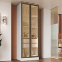 Ver imagem 1 de Cristaleira Armário 2 Portas Reflectas com LED100% MDF Branco
