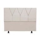 Ver imagem 1 de Cabeceira Estofada Cama Box Casal Jade 140cm Courino:bege