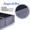 Ver imagem 6 de Cama Box Baú Casal Bipartido 138x188x42cm Suede com Pistão a Gás