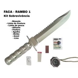 Faca Esporte Com Bainha Tipo Rambo,aço,bússola - 6