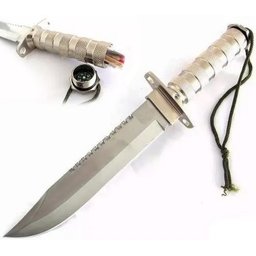 Faca Esporte Com Bainha Tipo Rambo,aço,bússola - 5