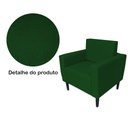 Ver imagem 2 de Kit 2 Poltronas Decorativa Leticia Slim Suede Verde Pés Madeira Mz Decor