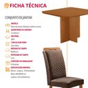 Ver imagem 7 de Mesa de Jantar Olimpia 90cm Tampo MDF Laminado Canto Copo com 4 Cadeiras Lorena