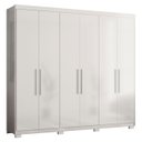 Ver imagem 1 de Guarda Roupa Casal 241cm 6 Portas Vanny D02 Branco - Mpozenato
