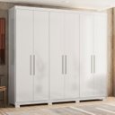 Ver imagem 2 de Guarda Roupa Casal 241cm 6 Portas Vanny D02 Branco - Mpozenato