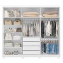 Ver imagem 4 de Guarda Roupa Casal 241cm 6 Portas Vanny D02 Branco - Mpozenato