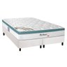 Cama Box Queen: Colchão Molas Herval MasterPocket Ensacadas Meditare + Base Courano Branco CRC( - 1