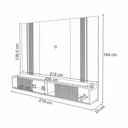 Ver imagem 4 de Painel Home Suspenso Empire Tv até 85" Polegadas Castanho/off White