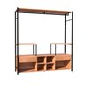 Guarda-roupa Closet para Casal de Ferro 2 Gavetas 8 Prateleiras Barcelona Preto/Demolição - 2