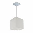 Ver imagem 1 de Lustre Pendente Quadrado Vivare Md-4224 Cúpula em Tecido 16/16x16cm - Bivolt Branco 127/220v