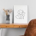 Ver imagem 2 de Quadro Clinica Veterinária Minimalista 45x34cm - com Vidro:moldura Preta