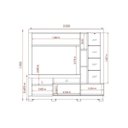 Ver imagem 4 de Estante para TV até 50 Polegadas 2 Portas 200cm Frizz Madetec