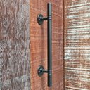 Ver imagem 3 de Puxador Duplo Italy Preto Fosco 248mm Porta Pivotante Correr Madeira Vidro Colonial Clássico Rústico