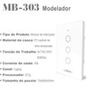 Interruptor Inteligente WiFi, Smart Sem Fio Multifuncional 3 botões (MB303 com neutro) Compatível Co - 4