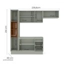Ver imagem 4 de Cozinha Completa Koya 8 Portas 3 Gavetas Verde Oliva - Politorno