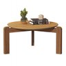 Mesa de Centro Sala de Estar Decoração Pés Madeira Áustria Canela - 1