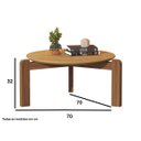 Ver imagem 5 de Mesa de Centro Sala de Estar Decoração Pés Madeira Áustria Canela