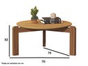 Ver imagem 5 de Mesa de Centro Sala de Estar Decoração Pés Madeira Áustria Canela