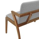 Ver imagem 4 de Banco 2 Lugares Lille Madeira Maciça Linho Cinza Mescla Impermeável Decorise 110cm