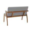 Ver imagem 7 de Banco 2 Lugares Lille Madeira Maciça Linho Cinza Mescla Impermeável Decorise 110cm