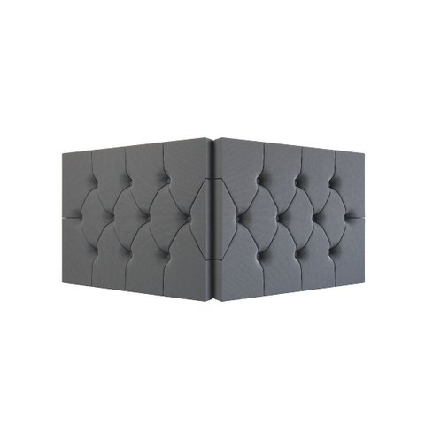 Cabeceira Elisa Cama de Casal Queen 1.60 - Gt Magazine:cinza