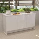 Ver imagem 5 de Aparador Buffet 3 Portas Tampo Mdp 25mm Zeus - Via Nossa - Branco