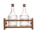 Ver imagem 1 de Conjunto 2 Garrafas de Azeite Suporte em Madeira 180ml Lyor