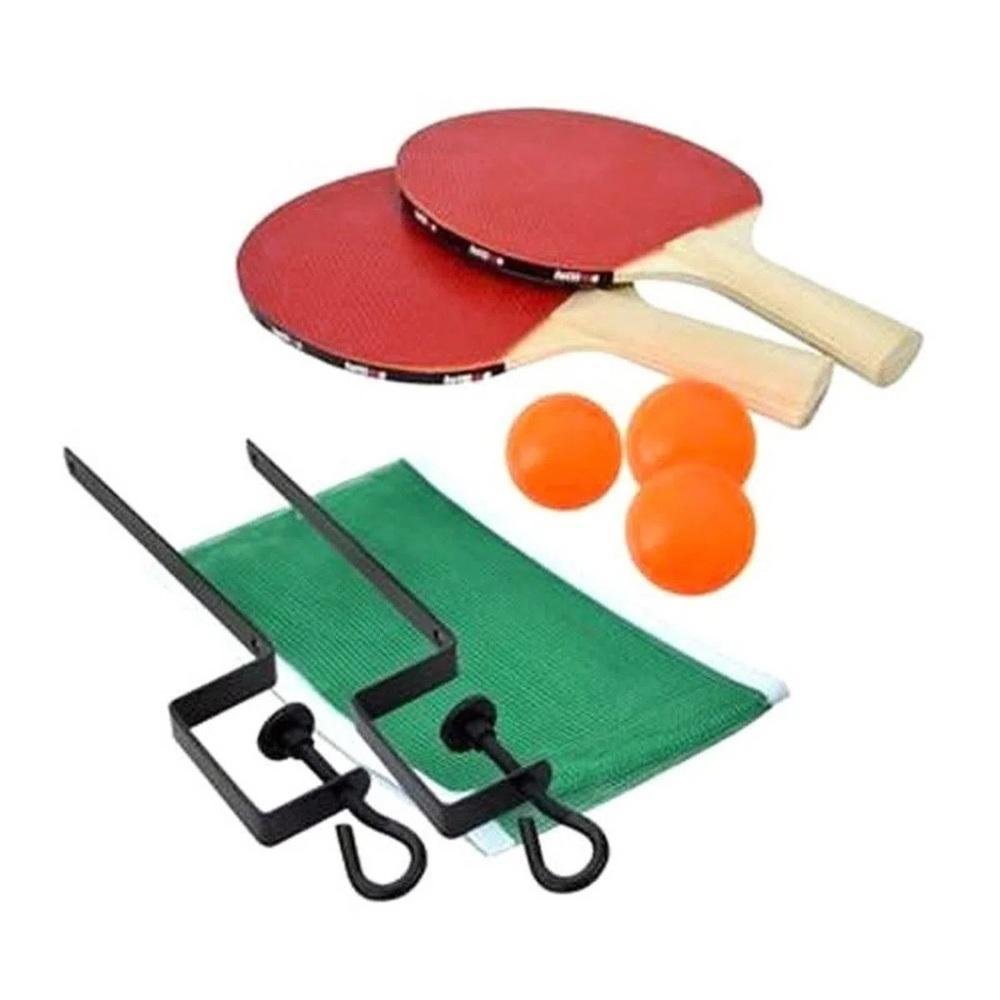 Kit Rede Ping Pong Completo Raquete Bolinhas e Suporte Tenis