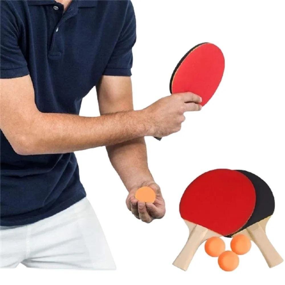 Kit Rede Ping Pong Completo Raquete Bolinhas e Suporte Tenis - 2