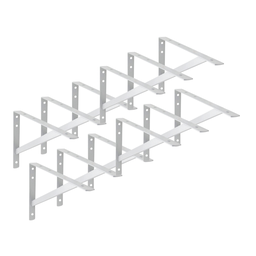 12x Suporte Mão Francesa Reforçada Branca 30cm - 1