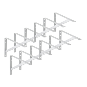 12x Suporte Mão Francesa Reforçada Branca 30cm