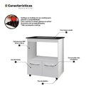 Ver imagem 5 de Balcão para Cooktop Elis 75cm 02 Portas com Tampo Recortado Branco - Desk Design